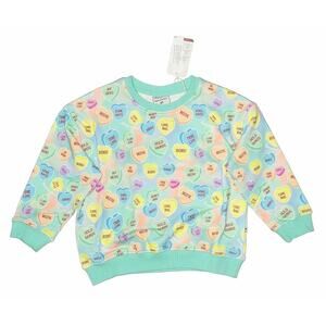 Bums & Roses Sweethearts Bamboo Crewneck Sweatshirt Size 4T